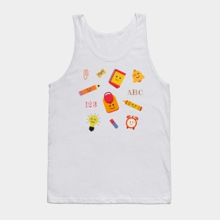 Kawaii Back to School Supplies Tank Top